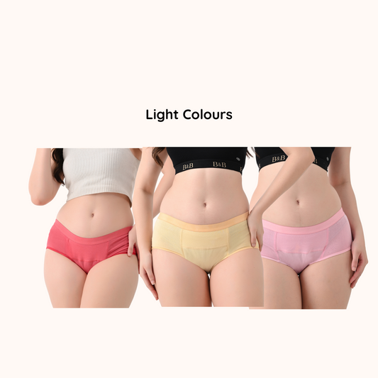 Midwaist Leakproof Panties (Pack of 3) | Absorb upto 180ml