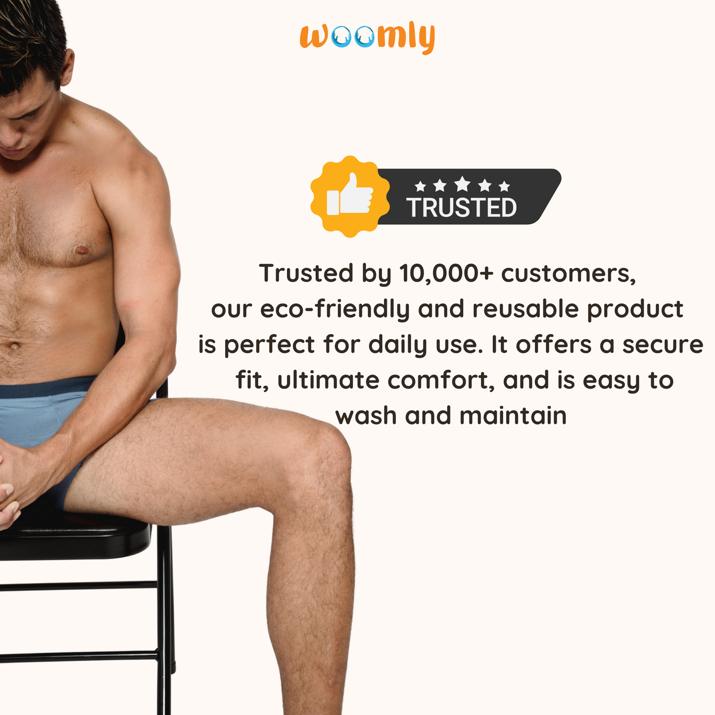 Men Leakproof Underwear for Urine Leak – Cotton Boxer, Reusable (Pack of 3) | Woomly