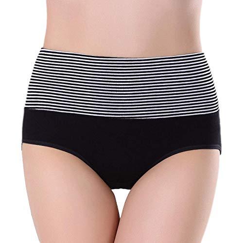 Women's New Cotton High Waist Stripes Panty || (Pack of 3) Multi-color