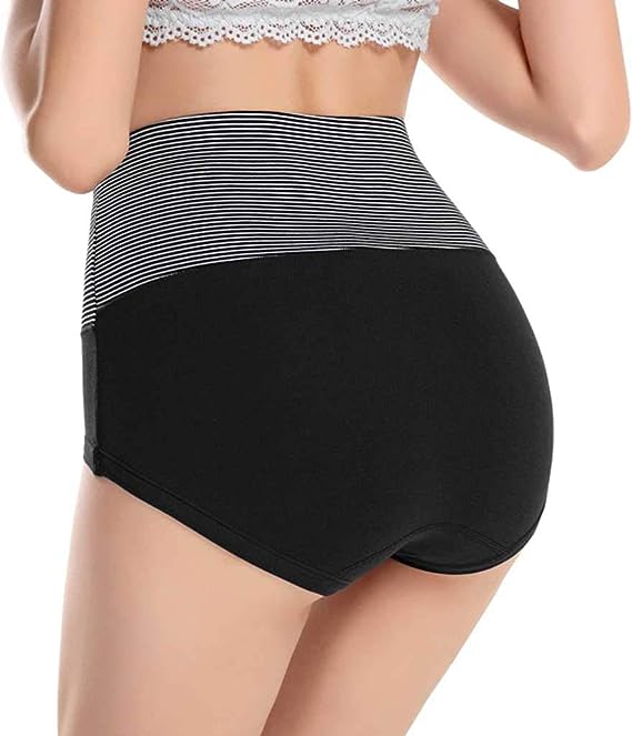 Women's New Cotton High Waist Stripes Panty || (Pack of 3) Multi-color