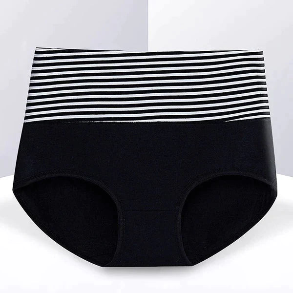 Women's New Cotton High Waist Stripes Panty || (Pack of 3) Multi-color