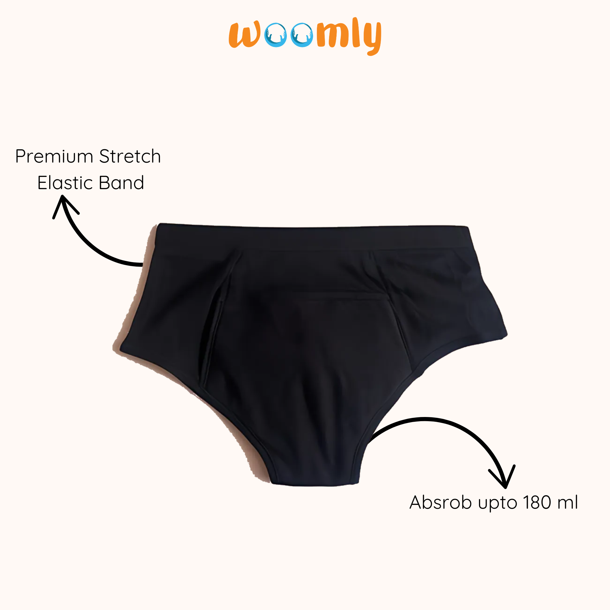 Midwaist Leakproof Panties (Pack of 3) | Absorb upto 180ml