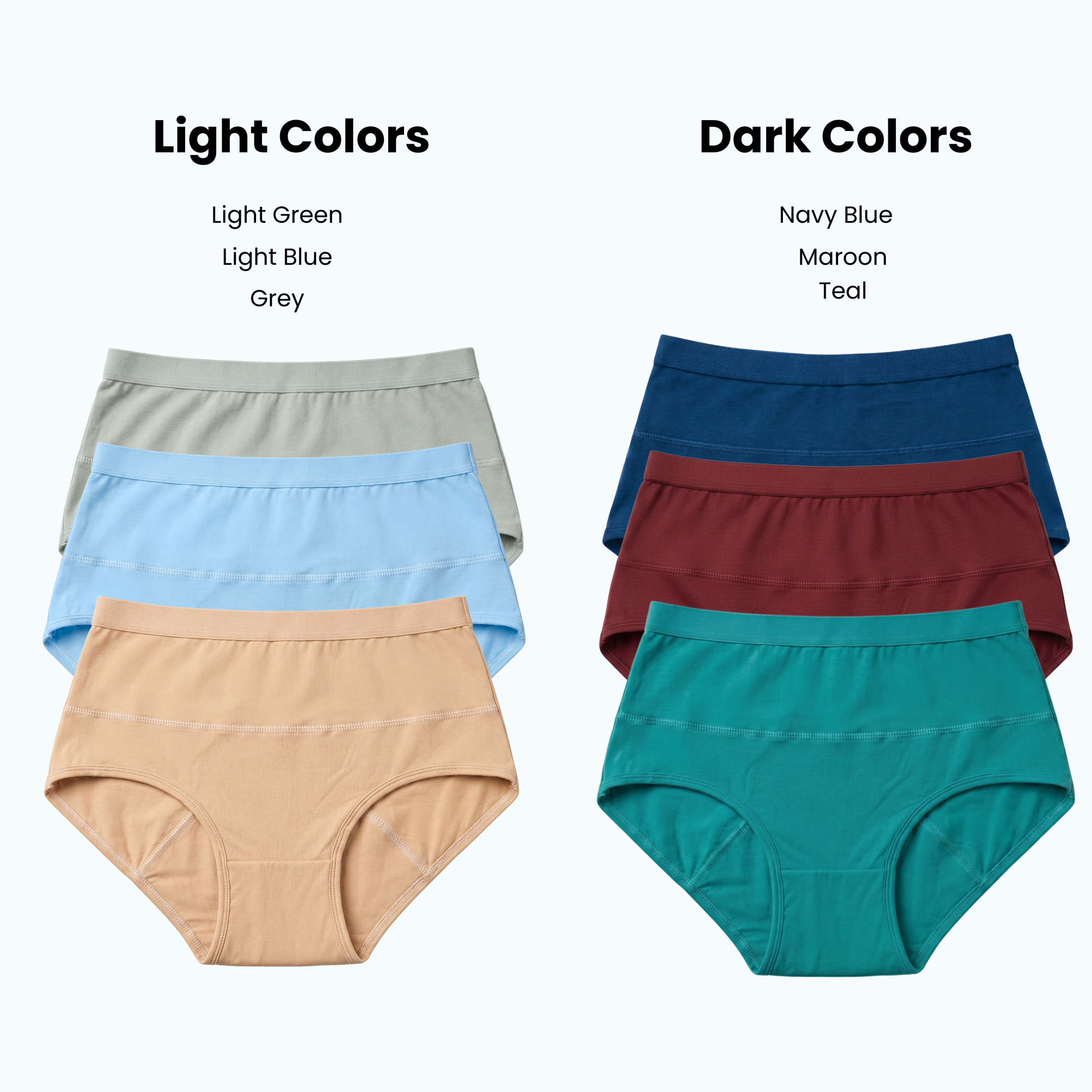 Cotton High Waist Leakproof Panties (Pack of 3) | Ideal for Light Leaks