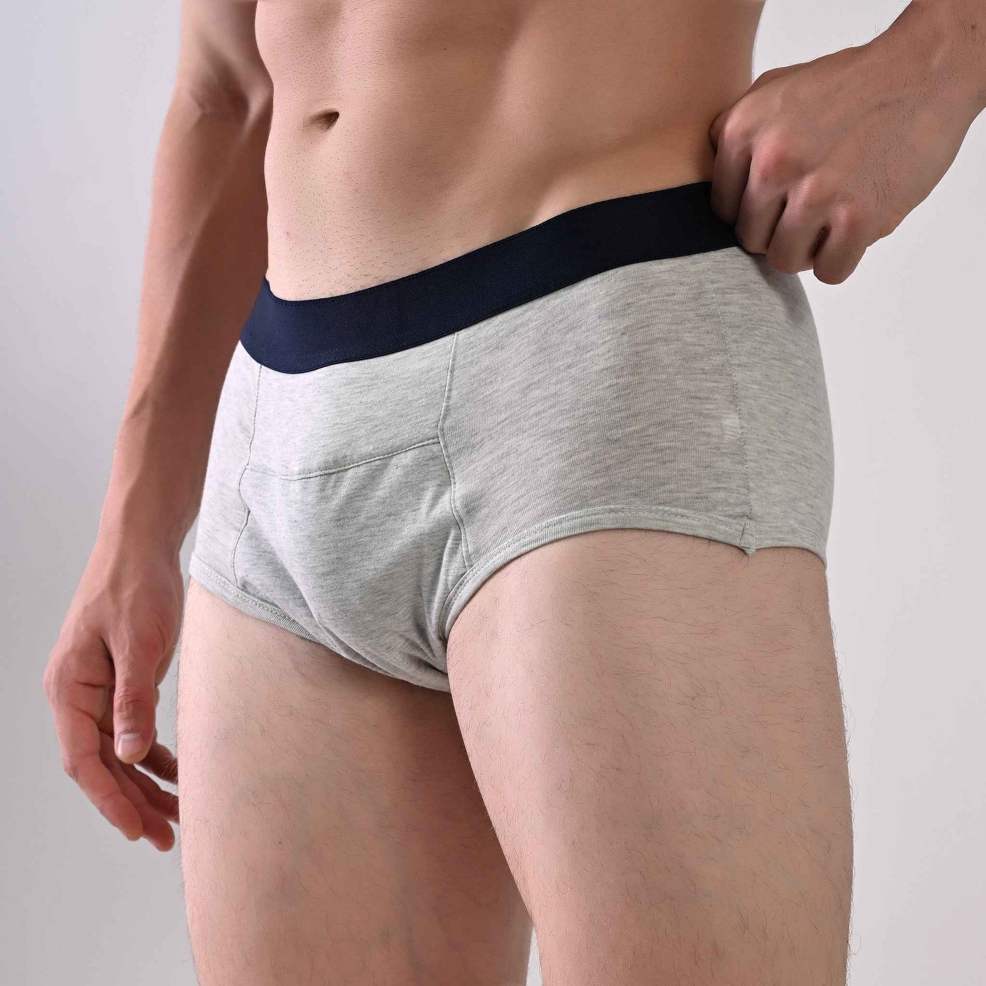 Men Leakproof Underwear for Urine Leak – Cotton Brief, Reusable (Pack of 3) | Woomly
