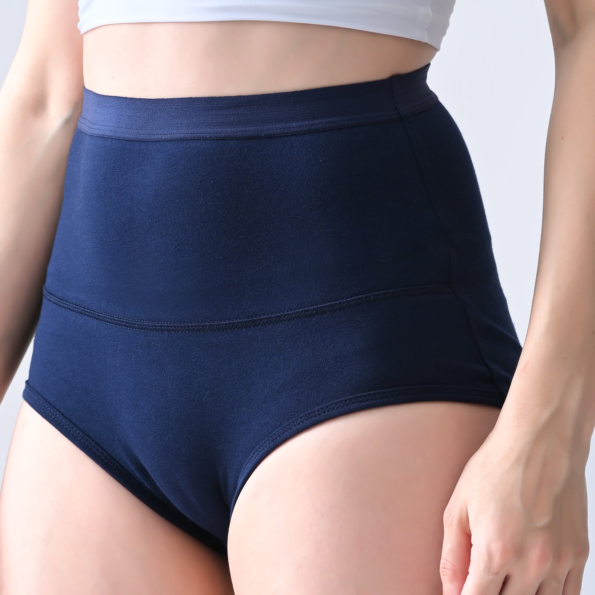 Cotton High Waist Leakproof Panties (Pack of 3) | Ideal for Light Leaks