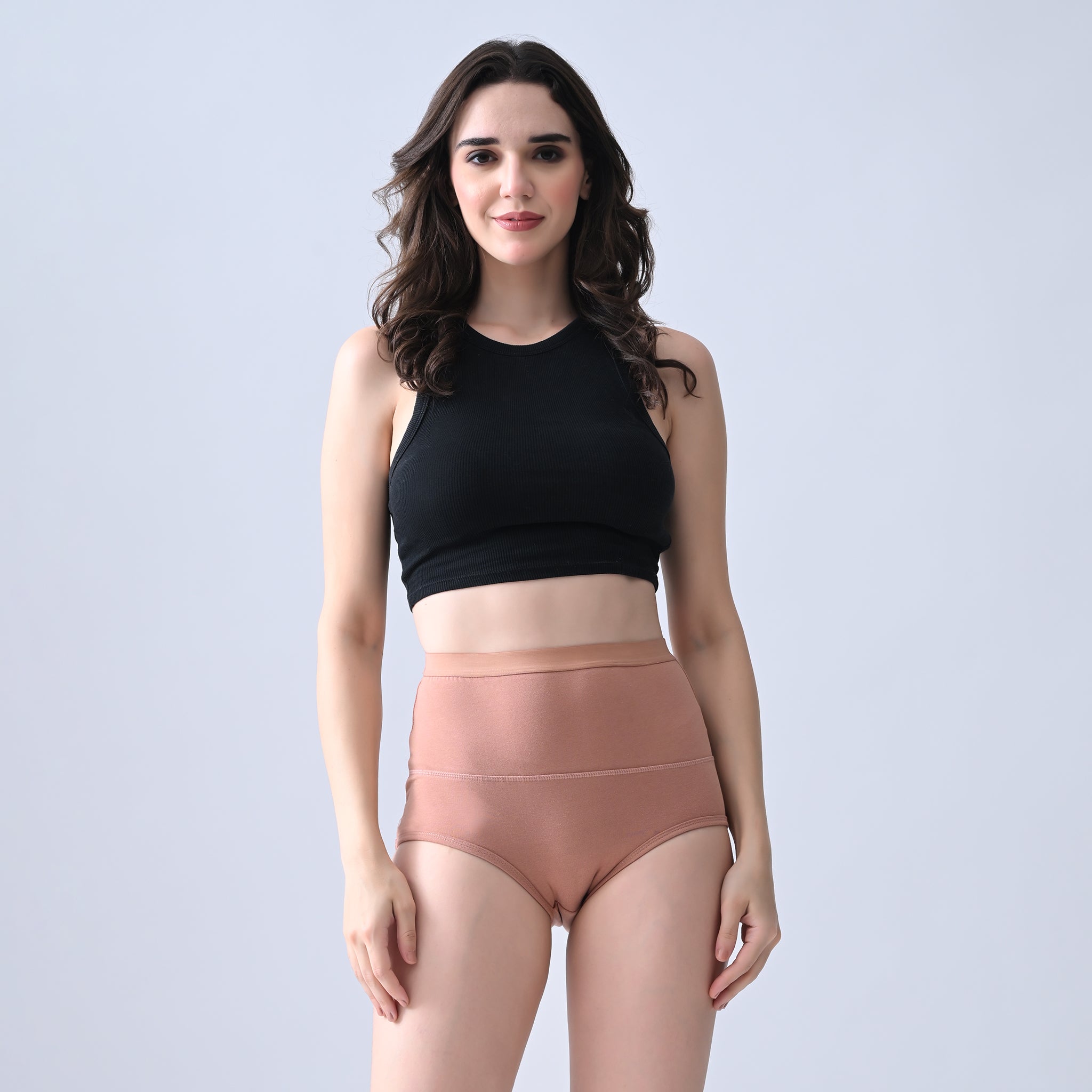 Cotton High Waist Leakproof Panties (Pack of 3) | Ideal for Light Leaks