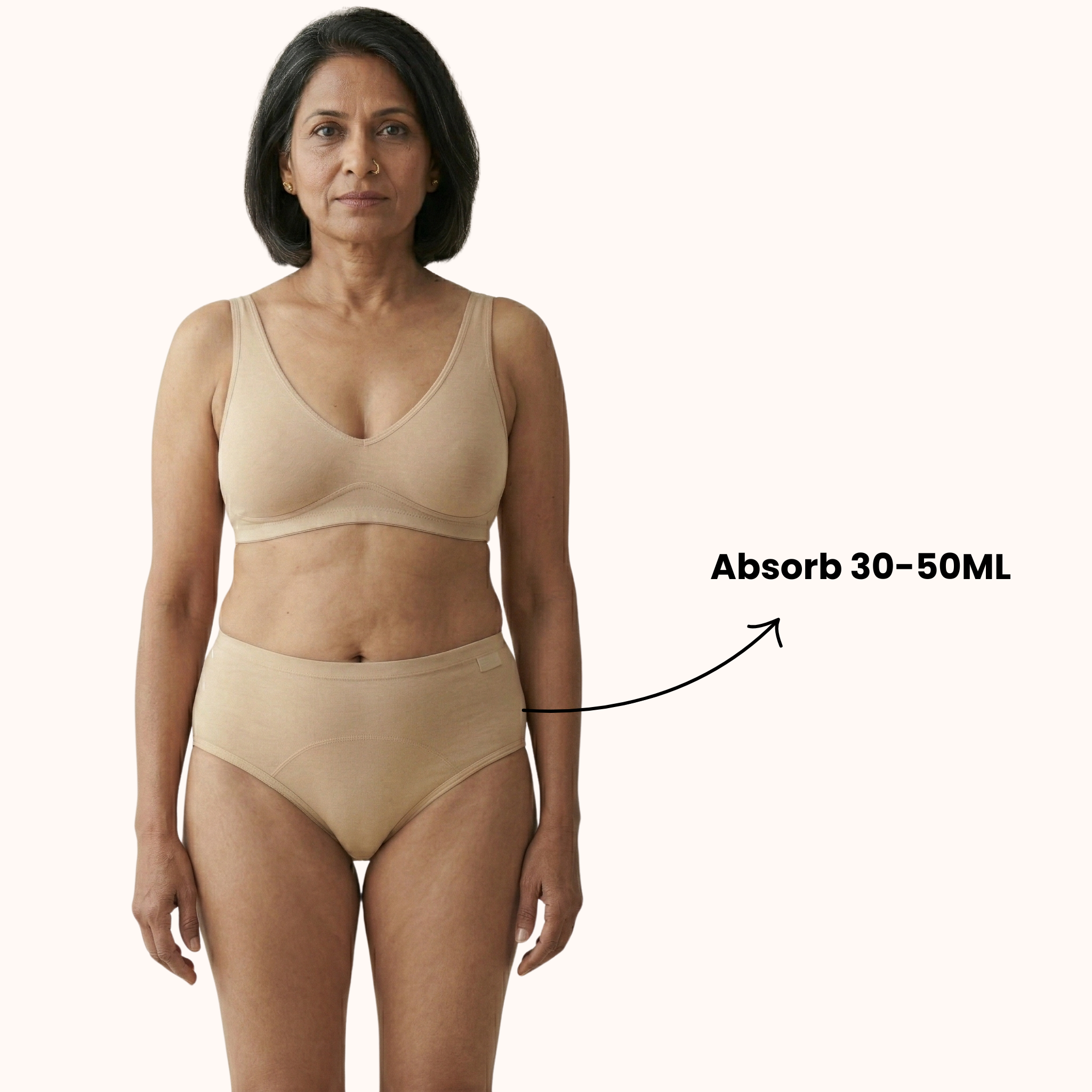 Mid Waist Leakproof Panties for Bladder and Urine Leaks | Ideal for Light Leaks (30-50ML)