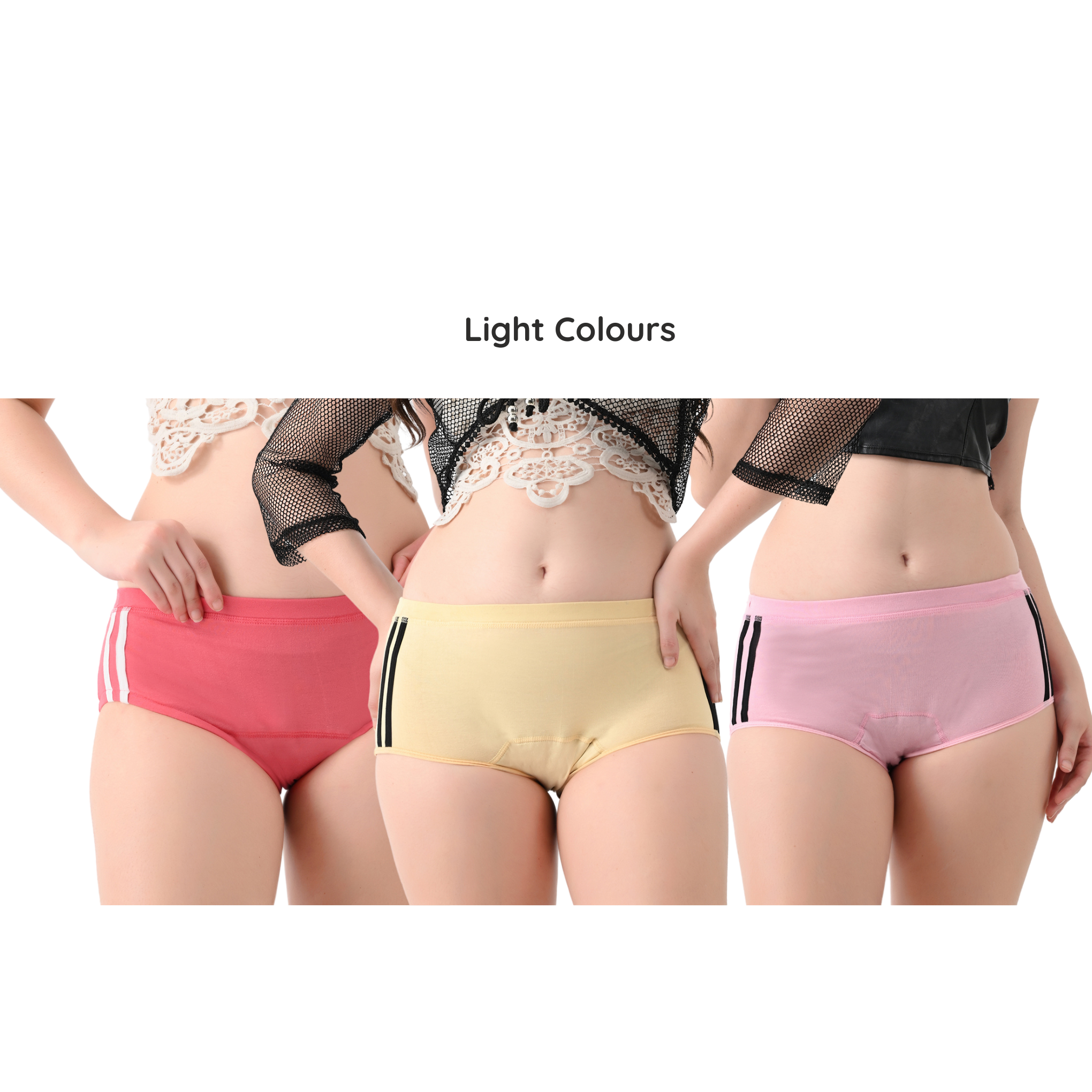 Cotton Highwaist Leakproof Panties (Pack of 3) | Absorb upto 180ml