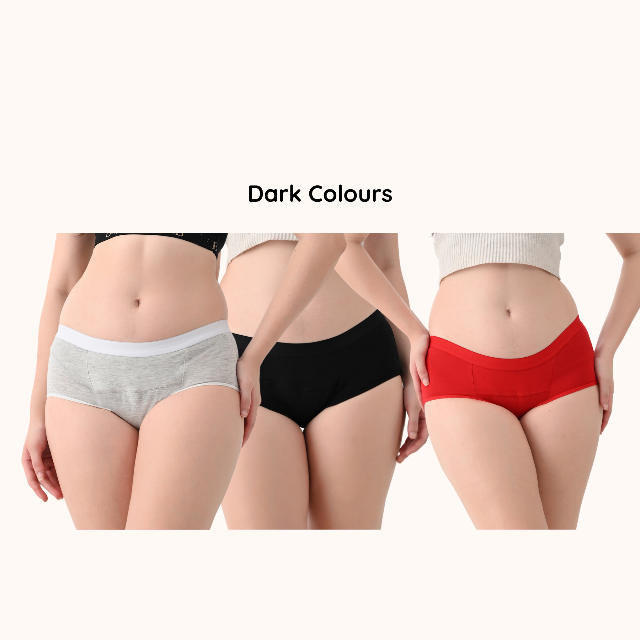 Midwaist Leakproof Panties (Pack of 3) | Absorb upto 180ml