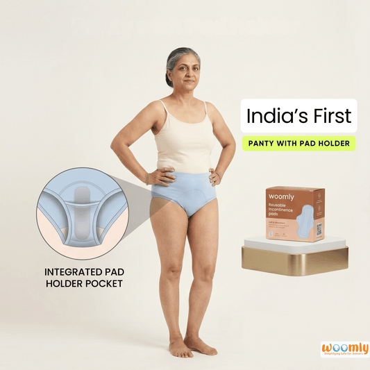 Incontinence Panty with Pad Holder + Reusable Pads – High Absorbency for Heavy Urine Leaks | Woomly